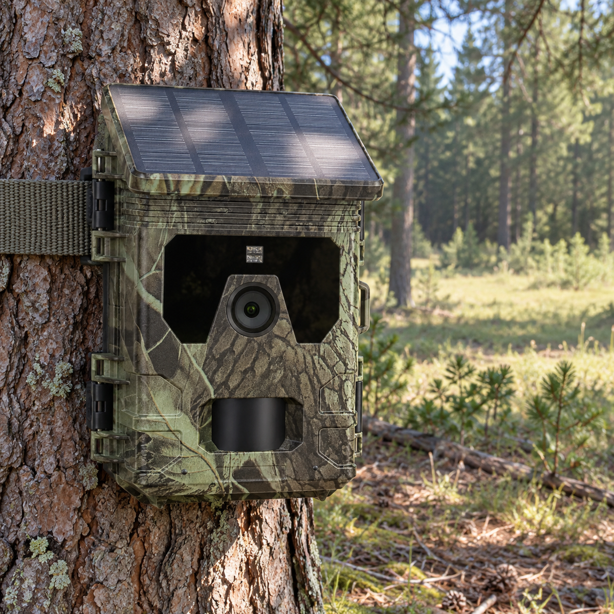 4G-Wildkamera 4K mit Solarpanel – 50 MP, Display und 128 GB