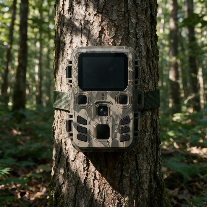 Weitwinkel-Wildkamera 1080p – LCD-Display, 120° und IP66
