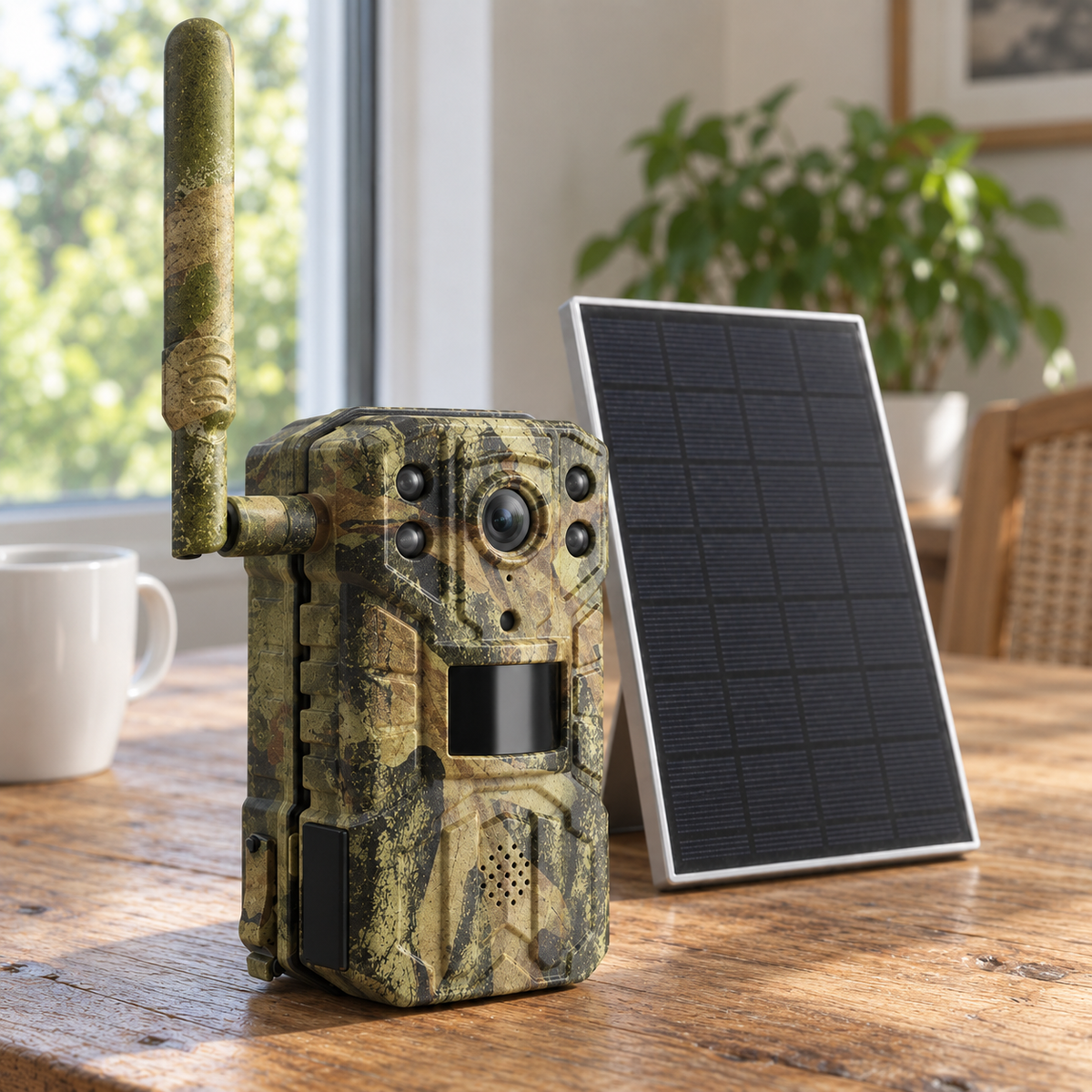 4G-Wildkamera mit separatem Solarpanel – Full HD und 20 MP