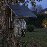 Schwenkbare 4G-Kamera mit Solarpanel – 2,5K, Live-Bild und Zwei-Wege-Audio