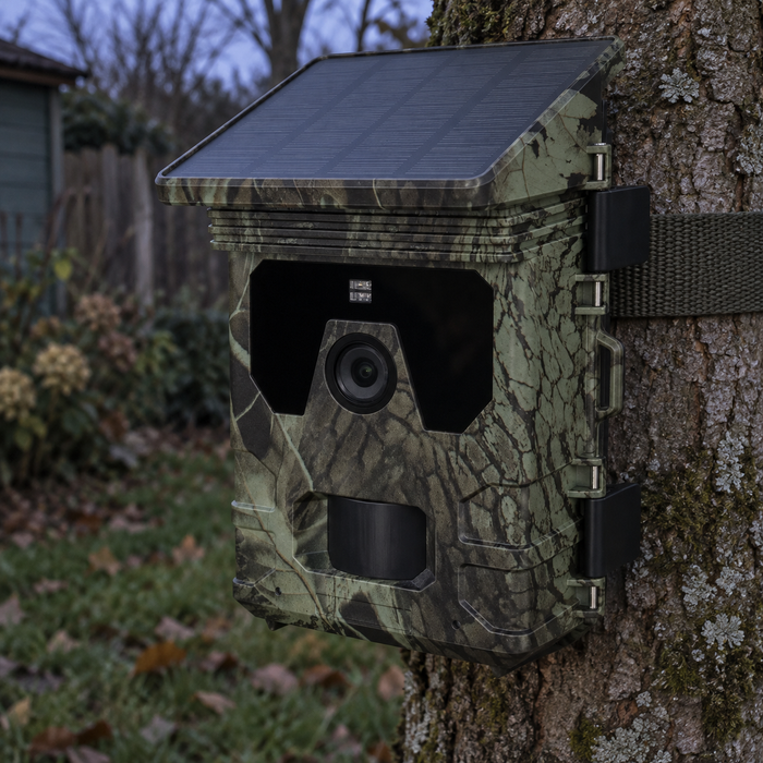 4G-Wildkamera 4K mit Solarpanel – 50 MP, Display und 128 GB