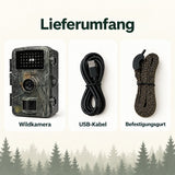 Wildkamera Full HD 1080p – 16 MP, einfache Bedienung ohne App