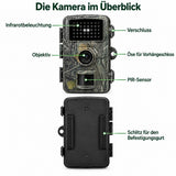 Wildkamera Full HD 1080p – 16 MP, einfache Bedienung ohne App