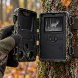 Wildkamera 20 MP mit LCD-Display – Zeitstempel, Temperatur und Mondphase