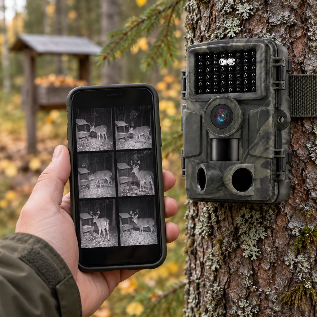 WLAN-Wildkamera 32 MP – Full HD, Bilder aufs Handy ohne Monatsgebühr
